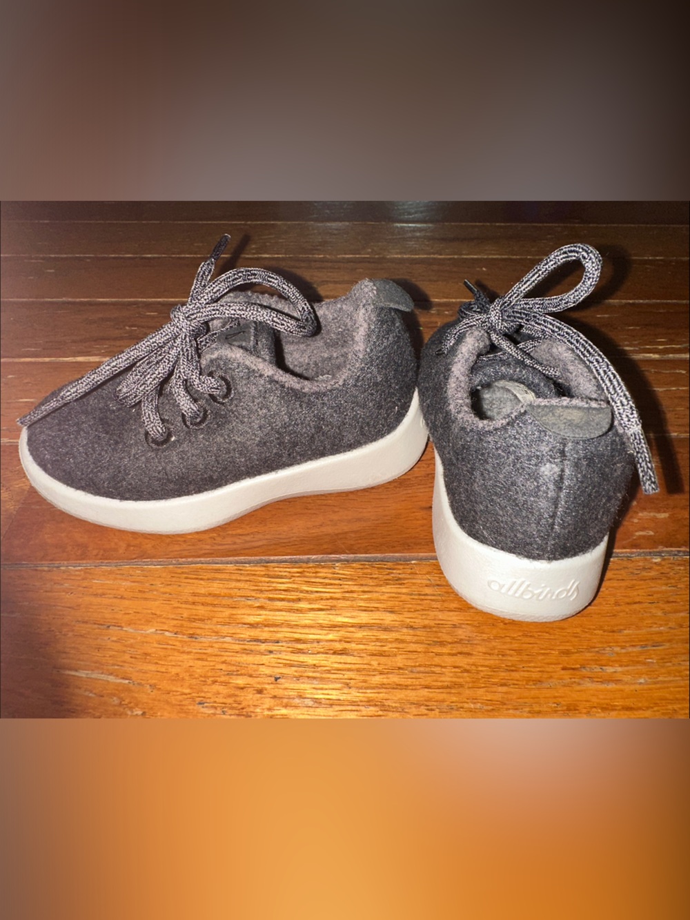Allbirds Dark Gray Wool Lace Up Sneakers Toddler 5